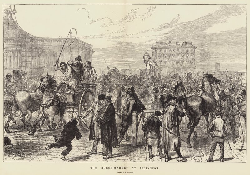 O mercado de cavalos em Islington de Sir John Charles Robinson