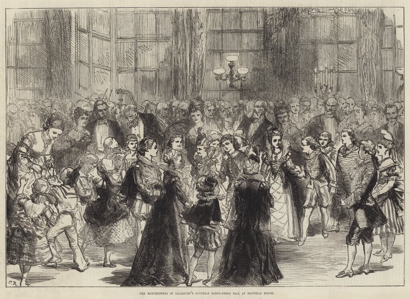 A marquesa do baile juvenil de Salisbury na Hatfield House de Sir John Charles Robinson