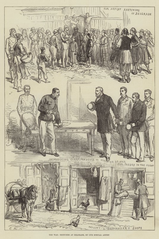 A guerra, Sketches at Belgrade de Sir John Charles Robinson