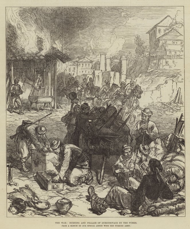 A guerra, queima e pilhagem de Gurgusovacz pelos turcos de Sir John Charles Robinson