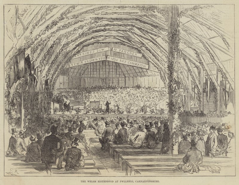 O galês Eisteddfod em Pwllheli, Carnarvonshire de Sir John Charles Robinson