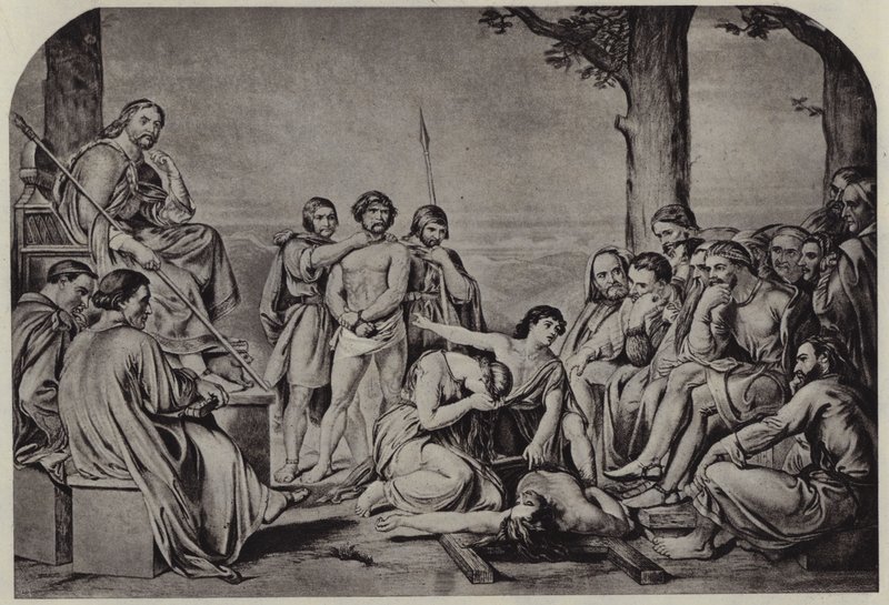 O Apelo do Autor no Primeiro Julgamento pelo Júri (litho) de Charles West (after) Cope