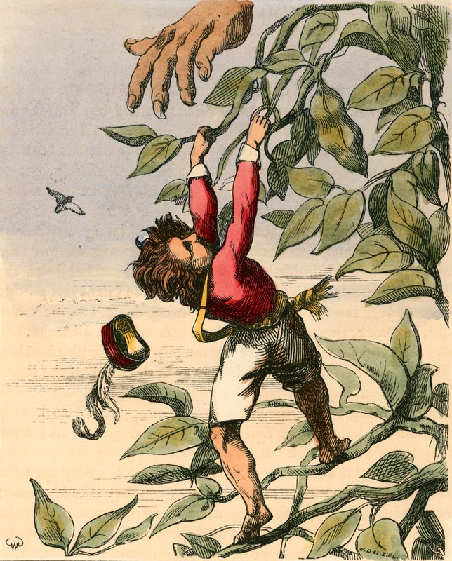 A fuga estreita de Jack do Gigante de Charles West Cope