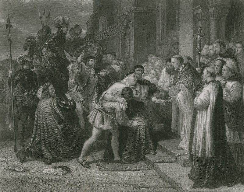 Wolsey na Abadia de Leicester, Henrique VIII de Charles West Cope