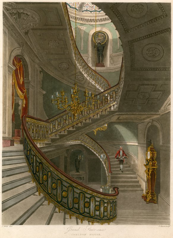 Grande escadaria, Carlton House, Londres de Charles Wild