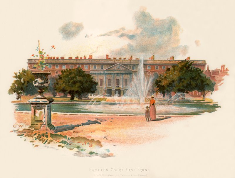 Hampton Court, frente leste de Charles Wilkinson