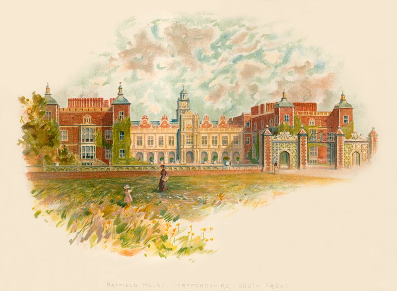 Casa de Hatfield, Hertfordshire - frente sul de Charles Wilkinson