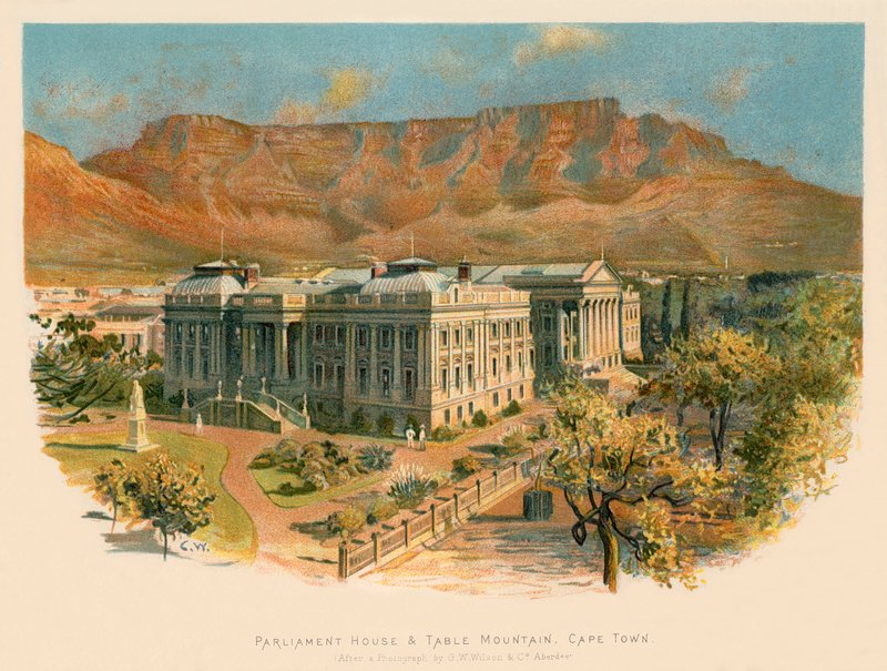 Parliament house und Table montanha, cidade do cabo de Charles Wilkinson