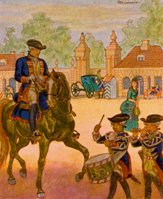 Wache Am Brandenburger Tor / Guarda na Porta de Brandeburgo (litografia a cores) de Christophe (1856 1945)
