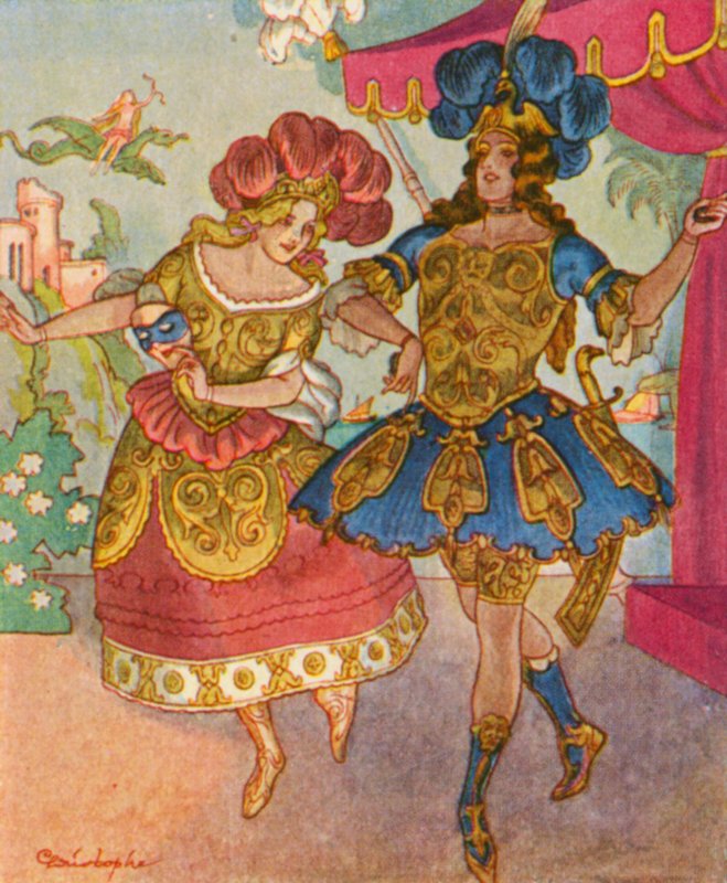 Ballett Und Oper / Ballet e ópera (litografia a cores) de Christophe (1856 1945)