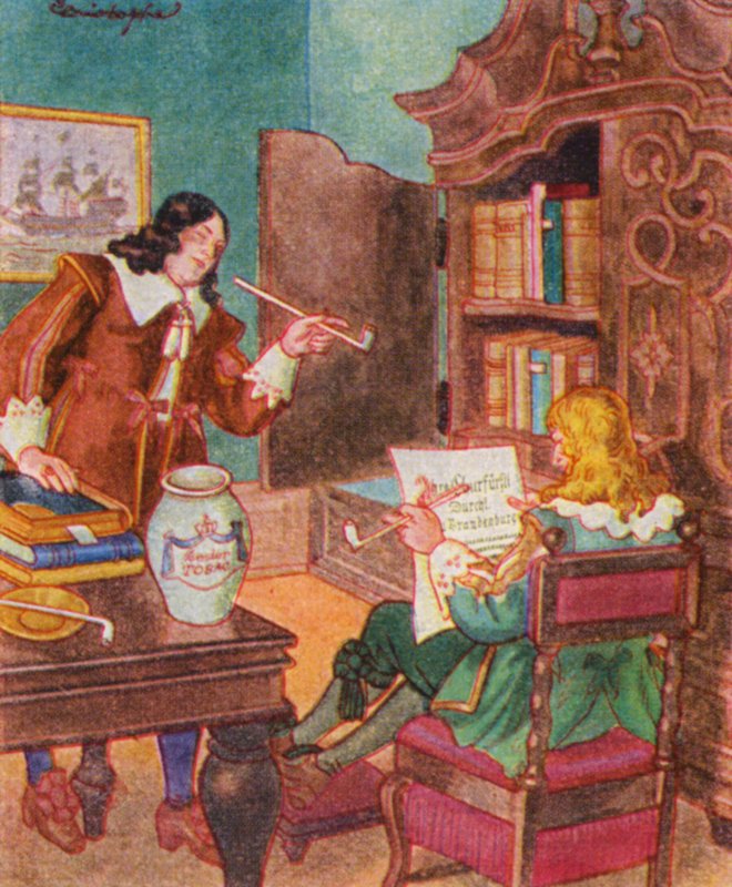 Bucherfreunde / Amantes de livros (litografia a cores) de Christophe (1856 1945)
