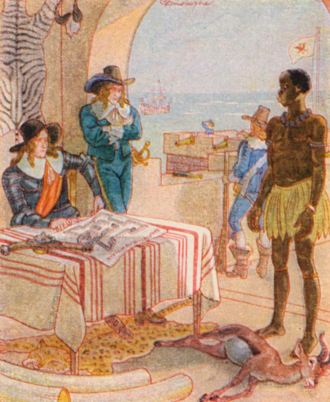 Festung Gross-Friedrichsburg / Fortaleza Gross-Friedrichsburg (litografia a cores) de Christophe (1856 1945)