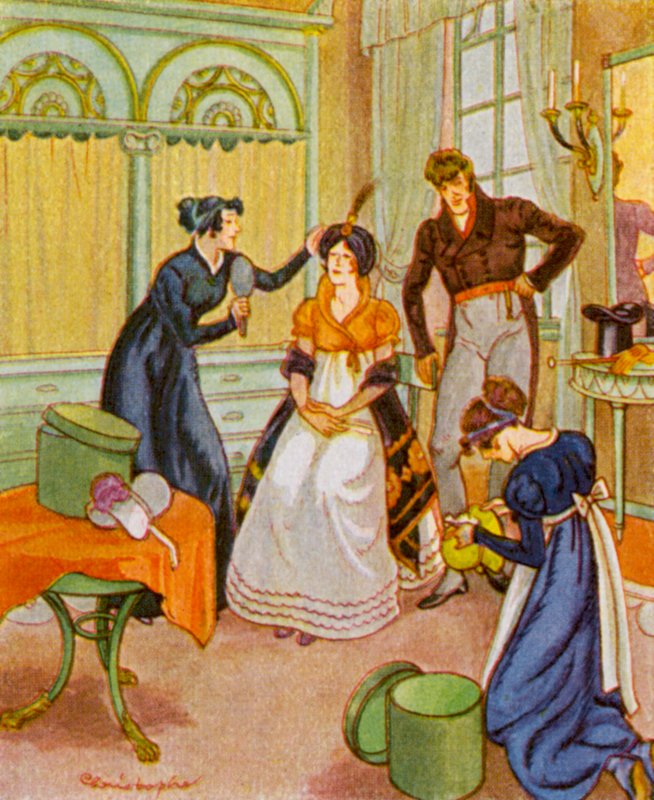 Modesalon / Salão de Moda (litografia a cores) de Christophe (1856 1945)