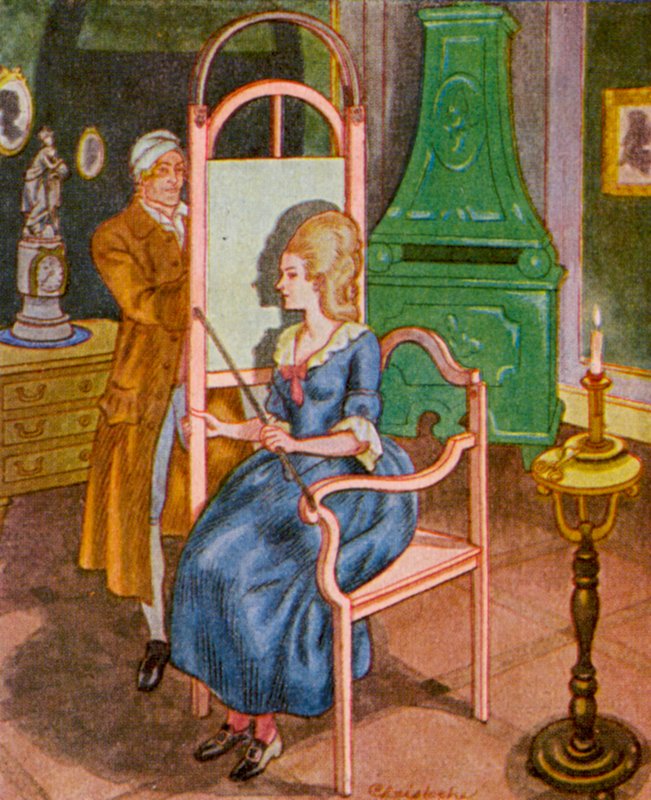 Artista de silhuetas / Artista de silhuetas (litografia a cores) de Christophe (1856 1945)