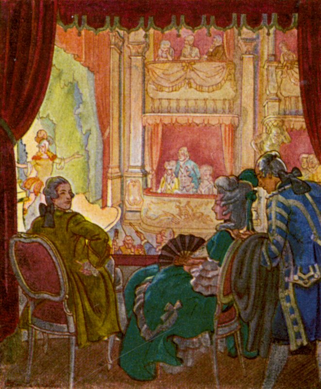 Theaterloge / Caixa de teatro (litografia a cores) de Christophe (1856 1945)