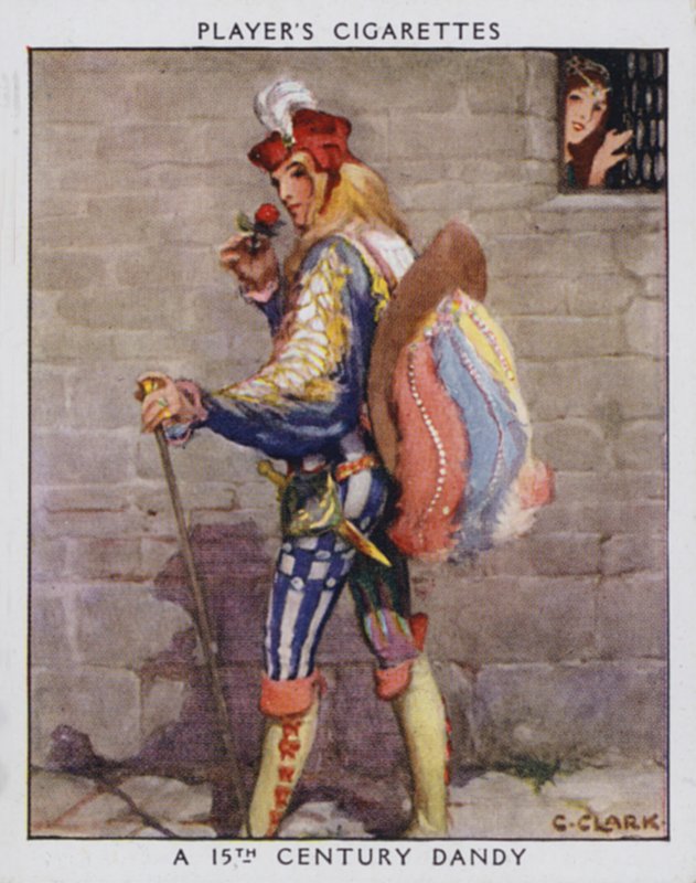 Dandy do Século XV (cor litho) de Christopher (after) Clark