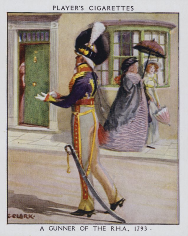A Gunner of the Royal Horse Artillery (cor litho) de Christopher (after) Clark