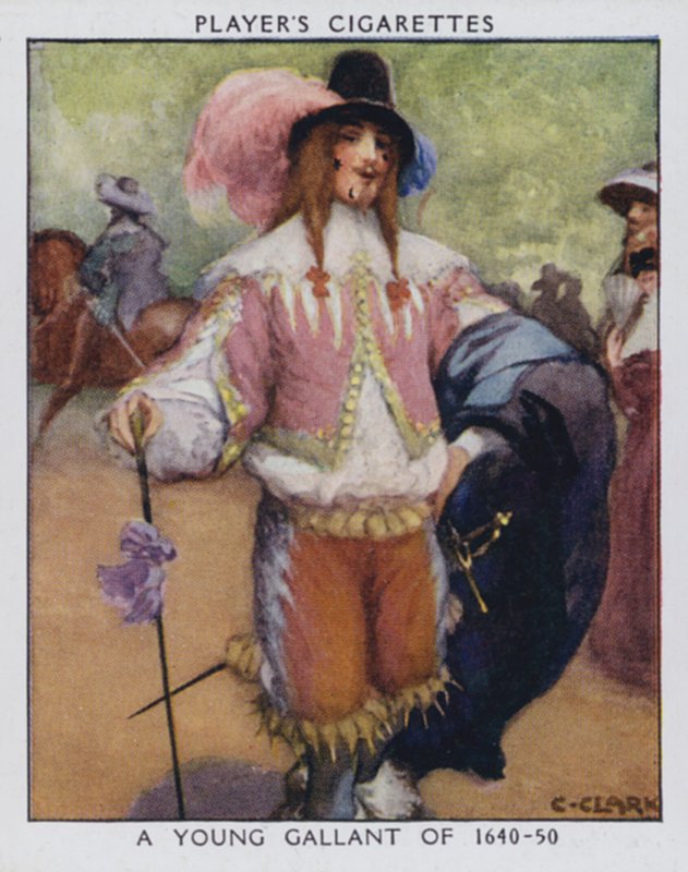 Um jovem galante de 1640-50 (cor litho) de Christopher (after) Clark