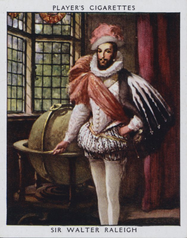 Sir Walter Raleigh (cor litho) de Christopher (after) Clark