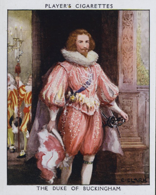 O Duque de Buckingham, Steenie, o preferido do Rei James I (cor litho) de Christopher (after) Clark