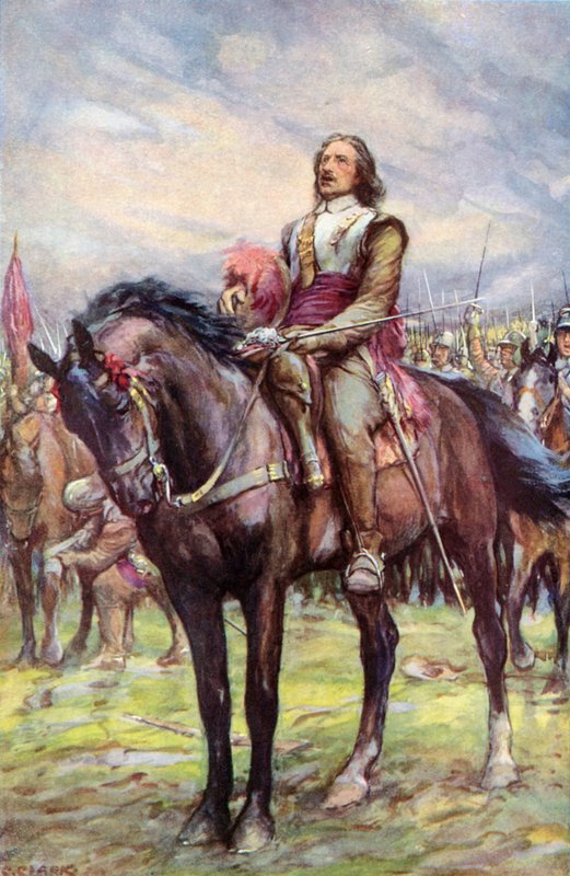 Oliver Cromwell invocando o apoio de Deus antes da batalha de Christopher Clark