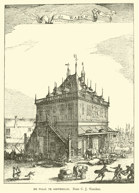 Waag (casa de pesagem) ou Amsterdã de Claes Jansz Visscher