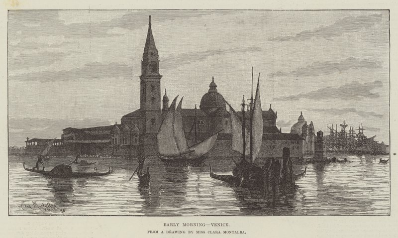 Manhã cedo, veneza de Clara Montalba