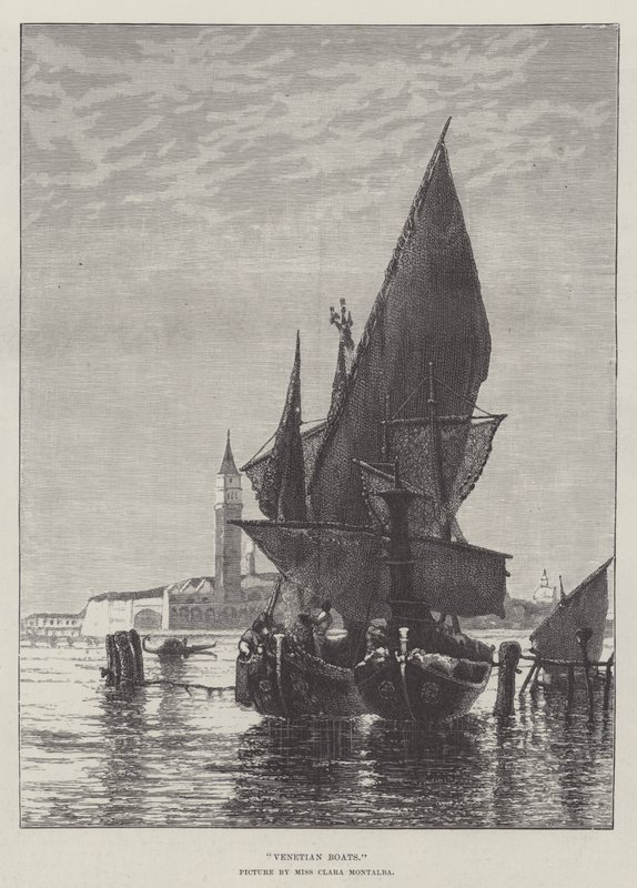 Barcos venezianos de Clara Montalba
