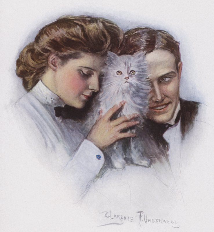 Par, com, um, gato de Clarence F. Underwood