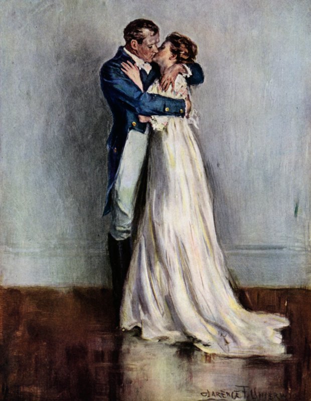 Ae Fond Kiss (cor litho) de Clarence F. Underwood