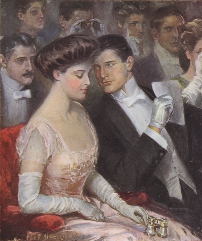 Os dois únicos na ópera de Clarence F. Underwood