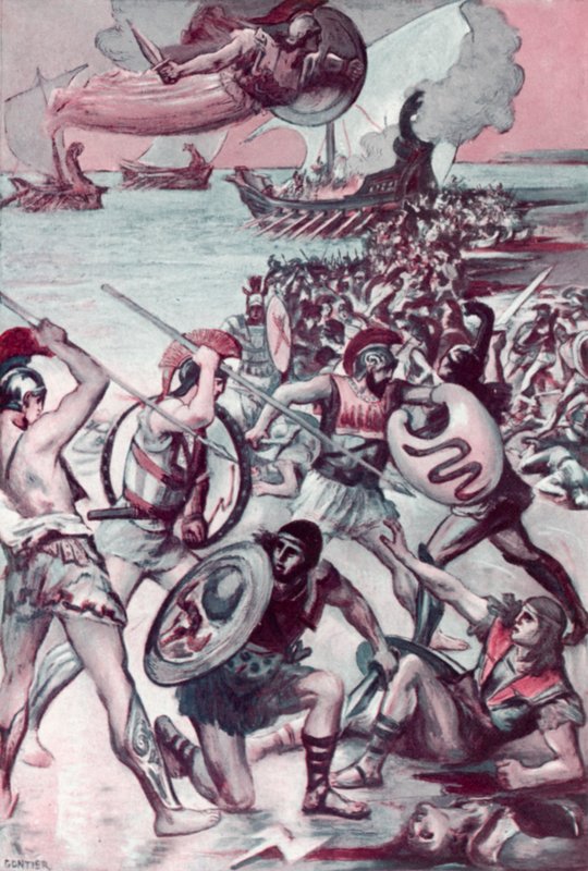 Ilustração para a Ilíada de Homero de Clement Goutier