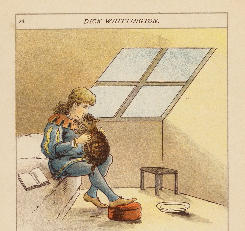 Dick Whittington (litografia a cores) de Constance Haslewood