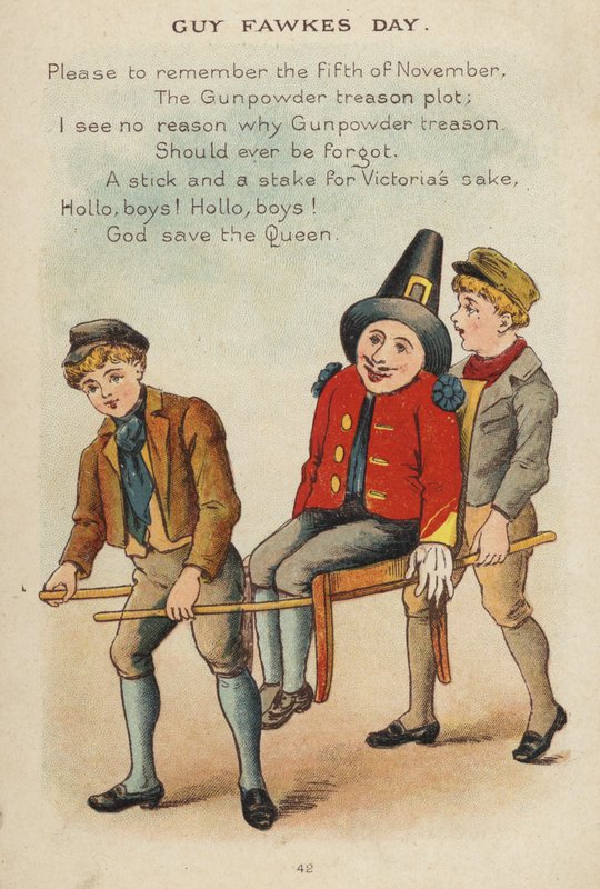 Rima de berçário: Dia de Guy Fawkes (chromolitho) de Constance Haslewood