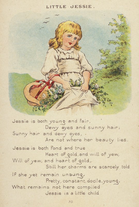 Rima de berçário: Pequena Jessie (chromolitho) de Constance Haslewood