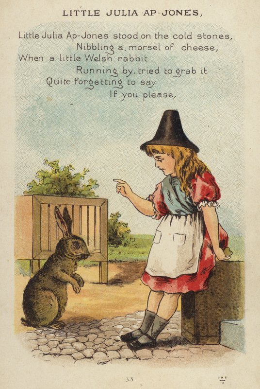 Rima de berçário: Pequena Julia Ap-Jones (chromolitho) de Constance Haslewood