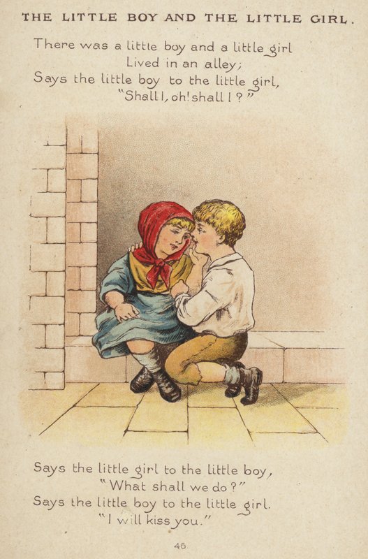 Rima de berçário: The Little Boy And The Little Girl (chromolitho) de Constance Haslewood