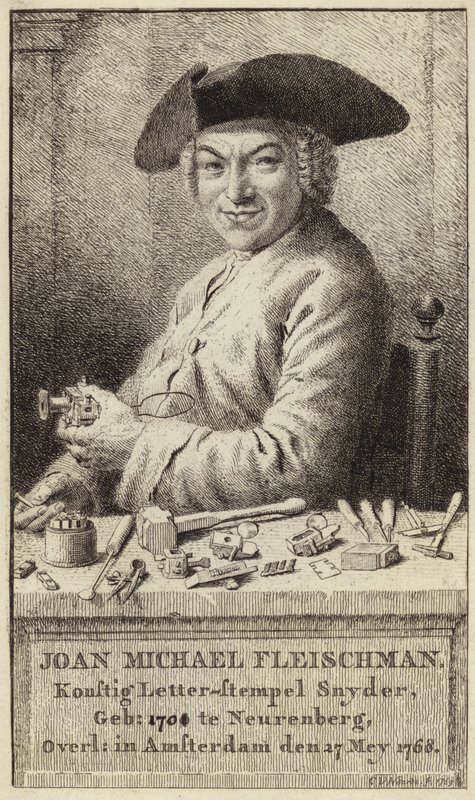 Retrato de Johann Michael Fleischmann de Cornelis van Noorde