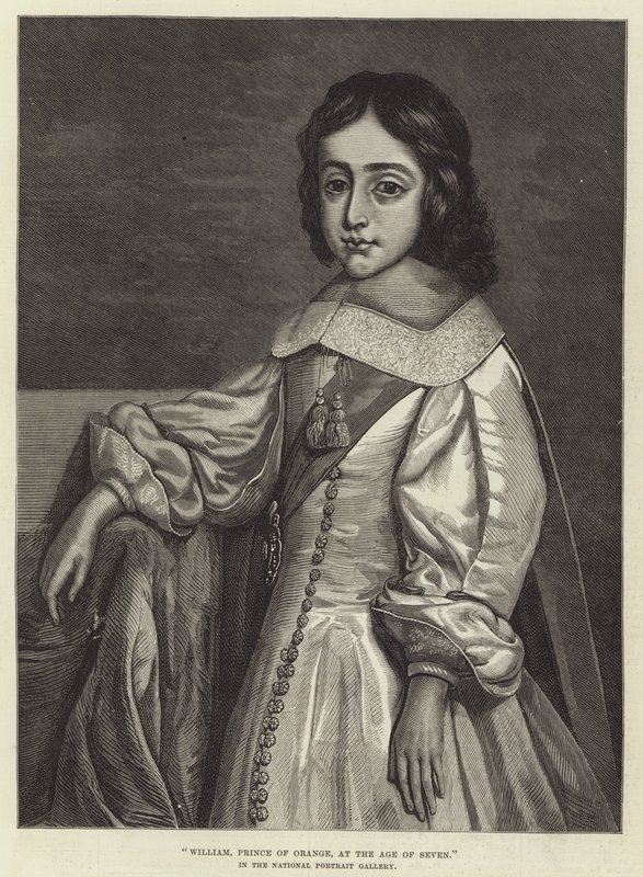 William, Príncipe de Orange, na idade de sete anos, na National Portrait Gallery de Cornelius Janssen van Ceulen