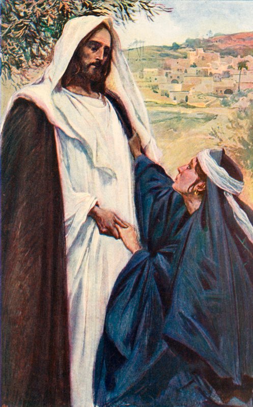 Encontro de Jesus e Marta de Corwin Knapp Linson