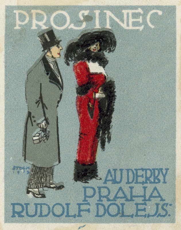 Dezembro. Au Derby Rudolf Dole moda, Praga de Czech School