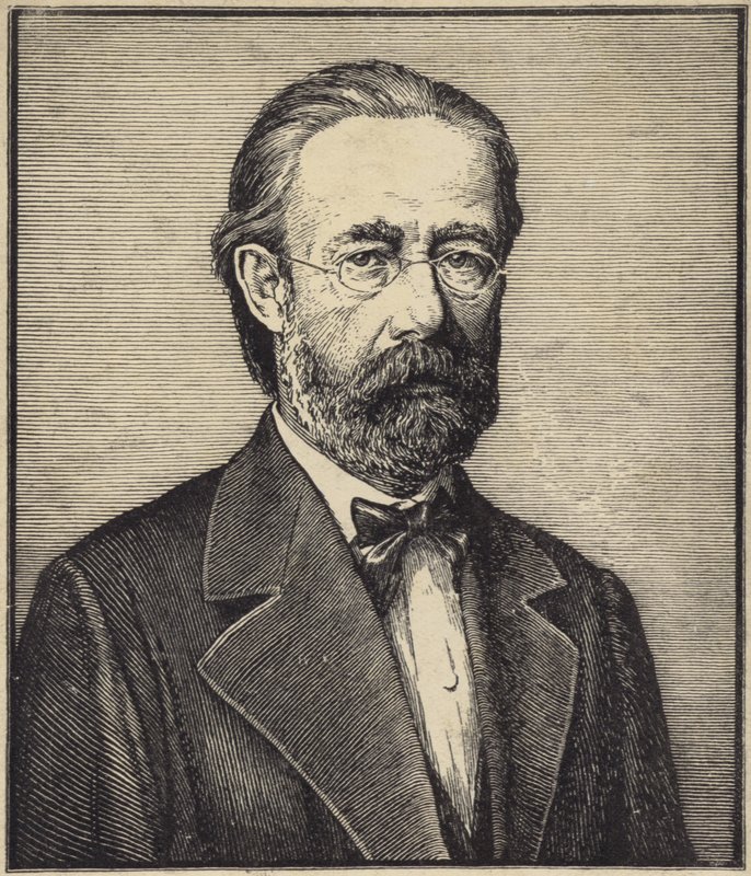 Retrato de Bedrich Smetana de Czech School