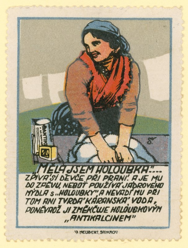 Mulher, lavando de Czech School