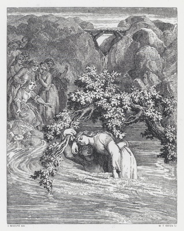 Ilustração para o poema de Tennyson, A Princesa (gravura) de Daniel (after) Maclise