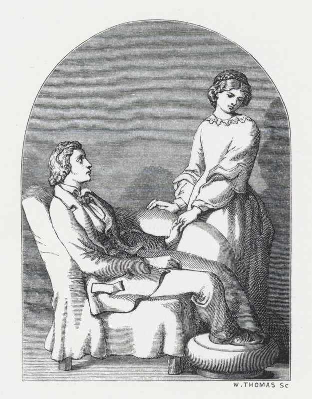 Ilustração para o poema de Tennyson, A Princesa (gravura) de Daniel (after) Maclise