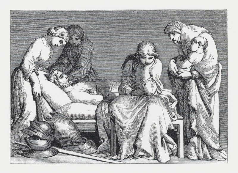 Ilustração para o poema de Tennyson, A Princesa (gravura) de Daniel (after) Maclise