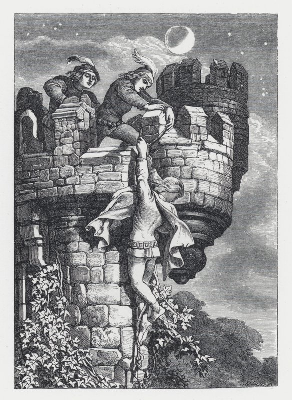 Ilustração para o poema de Tennyson, A Princesa (gravura) de Daniel (after) Maclise