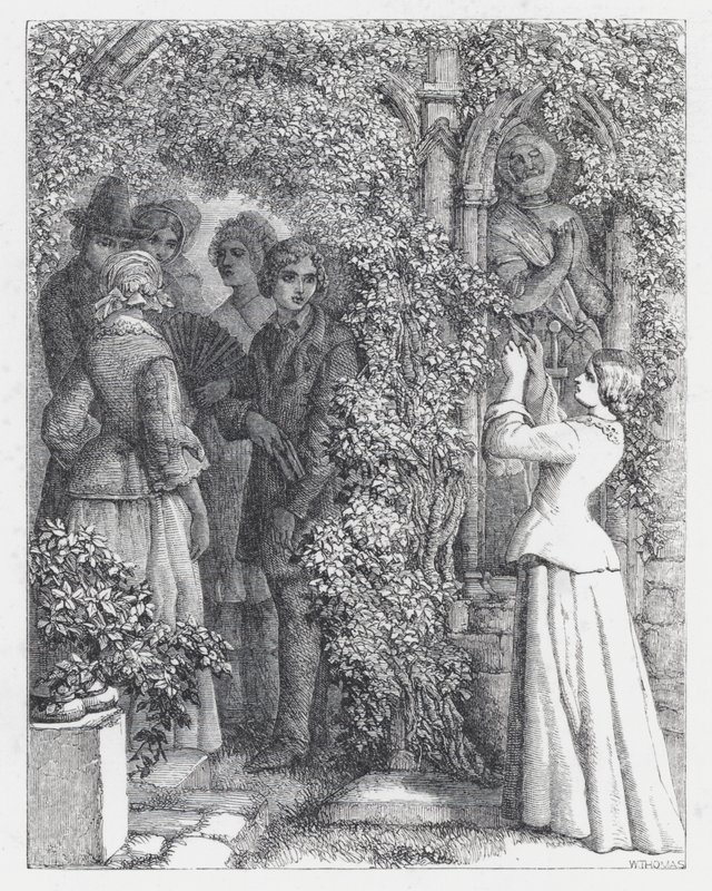 Ilustração para o poema de Tennyson, A Princesa (gravura) de Daniel (after) Maclise
