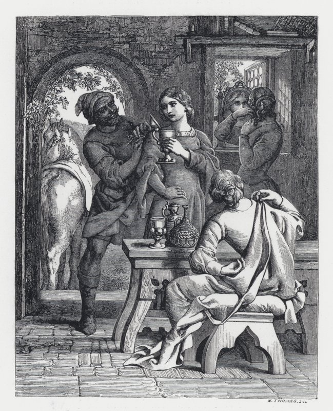 Ilustração para o poema de Tennyson, A Princesa (gravura) de Daniel (after) Maclise