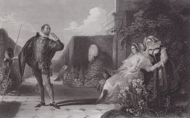 Malvolio, Décima Segunda Noite (gravação) de Daniel (after) Maclise